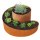 Jardinière en acier Corten en spirale 130 x 140 x 80 cm