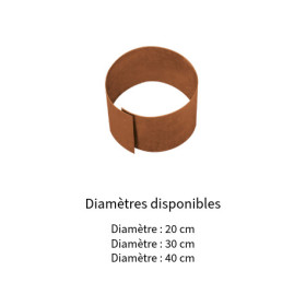 Bordure de jardin circulaire en acier Corten Diamètre 20 cm – Hauteur 13 cm