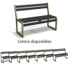Banc de jardin Chardonnay 2 places en IPRA et aluminium laqué Vert Sauge – Assise Courte
