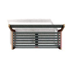 Banc de jardin Chardonnay 2 places en IPRA et aluminium laqué Terre Battue – Assise Courte