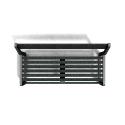 Banc de jardin Chardonnay 2 places en IPRA et aluminium Noir – Assise Courte