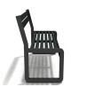 Banc de jardin Chardonnay 2 places en IPRA et aluminium Noir – Assise Courte