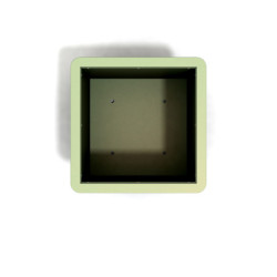 Jardinière Chardonnay en IPRA et aluminium laqué couleur Vert Sauge – 55 x 55 x 45 cm