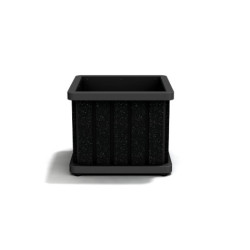 Jardinière Chardonnay en IPRA et aluminium laqué couleur Noir – 55 x 55 x 45 cm