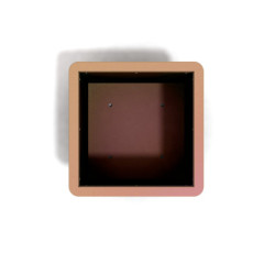 Jardinière Chardonnay en IPRA et aluminium laqué couleur terre battue – 55 x 55 x 45 cm