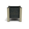 Jardinière carrée Floralu en IPRA et Aluminium laqué Sable Clair – 40 x 40 x 40 cm