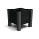 Jardinière carrée Floralu en IPRA et Aluminium laqué Noir – 40 x 40 x 40 cm
