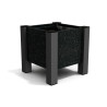 Jardinière carrée Floralu en IPRA et Aluminium laqué Noir – 40 x 40 x 40 cm
