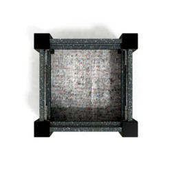Jardinière carrée Floralu en IPRA et Aluminium laqué Rose Poudrée – 40 x 40 x 40 cm