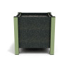 Jardinière carrée Floralu en IPRA et Aluminium laqué Vert Sauge – 61 x 61 x 60 cm