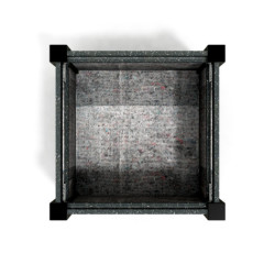 Jardinière carrée Floralu en IPRA et Aluminium laqué Vert Sauge – 61 x 61 x 60 cm