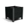 Jardinière carrée Floralu en IPRA et Aluminium laqué Noir – 61 x 61 x 60 cm