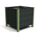 Jardinière carrée Floralu en IPRA et Aluminium laqué Vert Sauge – 82 x 82 x 80 cm