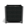 Jardinière carrée Floralu en IPRA et Aluminium laqué Noir – 82 x 82 x 80 cm