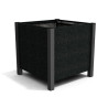 Jardinière carrée Floralu en IPRA et Aluminium laqué Noir – 82 x 82 x 80 cm