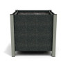 Jardinière carrée Floralu en IPRA et Aluminium laqué Gris Anthracite – 82 x 82 x 80 cm