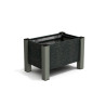 Jardinière rectangulaire Floralu en IPRA et Aluminium laqué Gris Anthracite – 61 x 40 x 40 cm