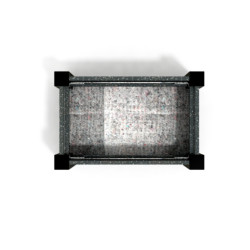 Jardinière rectangulaire Floralu en IPRA et Aluminium laqué Noir – 61 x 40 x 40 cm