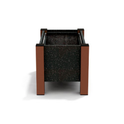 Jardinière rectangulaire Floralu en IPRA et Aluminium laqué Rouille – 61 x 40 x 40 cm