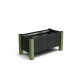 Jardinière rectangulaire Floralu en IPRA et Aluminium laqué Vert Sauge – 82 x 40 x 40 cm