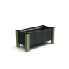Jardinière rectangulaire Floralu en IPRA et Aluminium laqué Vert Sauge – 82 x 40 x 40 cm