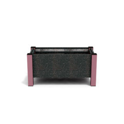 Jardinière rectangulaire Floralu en IPRA et Aluminium laqué Rose Poudrée – 82 x 40 x 40 cm