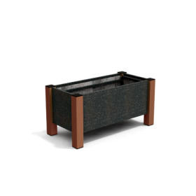 Jardinière rectangulaire Floralu en IPRA et Aluminium laqué Rouille – 82 x 40 x 40 cm
