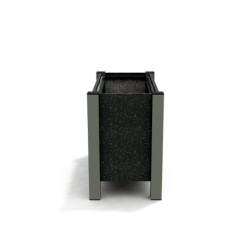 Jardinière rectangulaire Floralu en IPRA et Aluminium laqué Gris Anthracite – 82 x 40 x 60 cm