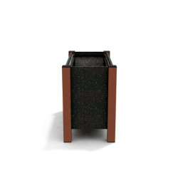 Jardinière rectangulaire Floralu en IPRA et Aluminium laqué Rouille – 82 x 40 x 60 cm