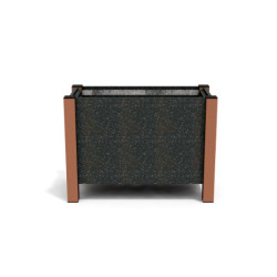 Jardinière rectangulaire Floralu en IPRA et Aluminium laqué Rouille – 82 x 40 x 60 cm