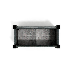 Jardinière rectangulaire Floralu en IPRA et Aluminium laqué Rouille – 82 x 40 x 60 cm