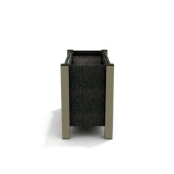 Jardinière rectangulaire Floralu en IPRA et Aluminium laqué Sable clair – 82 x 40 x 60 cm