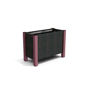 Jardinière rectangulaire Floralu en IPRA et Aluminium laqué Rose Poudrée – 82 x 40 x 60 cm