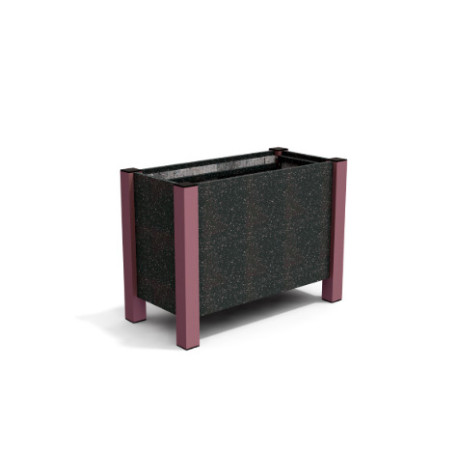 Jardinière rectangulaire Floralu en IPRA et Aluminium laqué Rose Poudrée – 82 x 40 x 60 cm