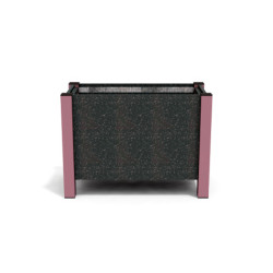 Jardinière rectangulaire Floralu en IPRA et Aluminium laqué Rose Poudrée – 82 x 40 x 60 cm