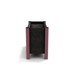 Jardinière rectangulaire Floralu en IPRA et Aluminium laqué Rose Poudrée – 82 x 40 x 60 cm