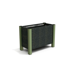 Jardinière rectangulaire Floralu en IPRA et Aluminium laqué Vert Sauge – 82 x 40 x 60 cm