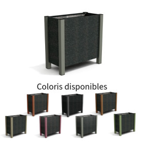 Jardinière rectangulaire Floralu en IPRA et Aluminium laqué Gris Anthracite – 82 x 40 x 80 cm