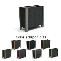 Jardinière rectangulaire Floralu en IPRA et Aluminium laqué Gris Anthracite – 82 x 40 x 80 cm