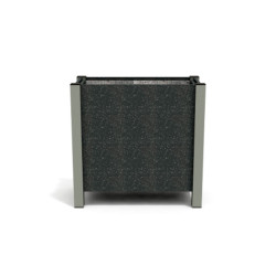 Jardinière rectangulaire Floralu en IPRA et Aluminium laqué Gris Anthracite – 82 x 40 x 80 cm