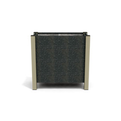 Jardinière rectangulaire Floralu en IPRA et Aluminium laqué Sable clair – 82 x 40 x 80 cm