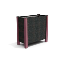 Jardinière rectangulaire Floralu en IPRA et Aluminium laqué Rose Poudrée – 82 x 40 x 80 cm