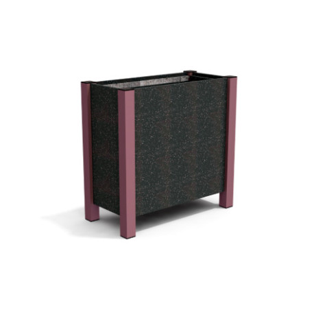 Jardinière rectangulaire Floralu en IPRA et Aluminium laqué Rose Poudrée – 82 x 40 x 80 cm