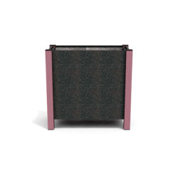 Jardinière rectangulaire Floralu en IPRA et Aluminium laqué Rose Poudrée – 82 x 40 x 80 cm