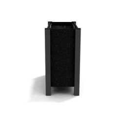 Jardinière rectangulaire Floralu en IPRA et Aluminium laqué Noir – 82 x 40 x 80 cm