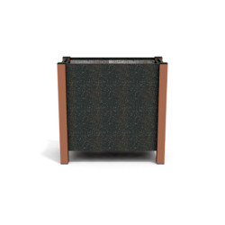 Jardinière rectangulaire Floralu en IPRA et Aluminium laqué Rouille – 82 x 40 x 80 cm