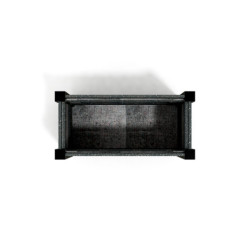 Jardinière rectangulaire Floralu en IPRA et Aluminium laqué Rouille – 82 x 40 x 80 cm