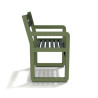 Fauteuil de jardin Chardonnay avec accoudoirs en IPRA et Aluminium Vert Sauge – Assise courte