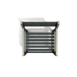 Fauteuil de jardin Chardonnay avec accoudoirs en IPRA et Aluminium Gris Anthracite – Assise courte