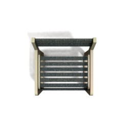 Fauteuil de jardin Chardonnay avec accoudoirs en IPRA et Aluminium Sable Clair – Assise courte